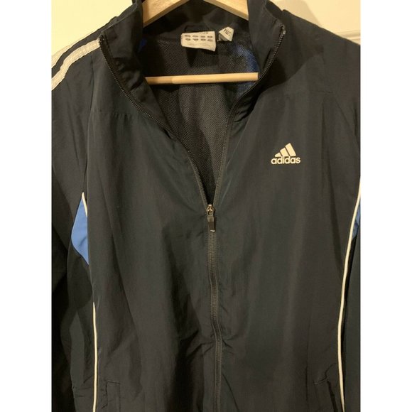 Adidas Navy/White Full Zip Men's Track Jacket - Size M UK 38/40 - Picture 1 of 8